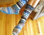 INSTANT DOWNLOAD Sewing Pattern-Sweater Slipper Boots and Boot Socks  -Child Large to adult men