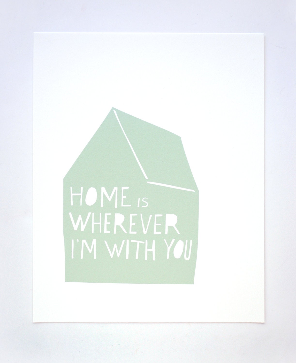 Home is Wherever I'm With You Print in Blue