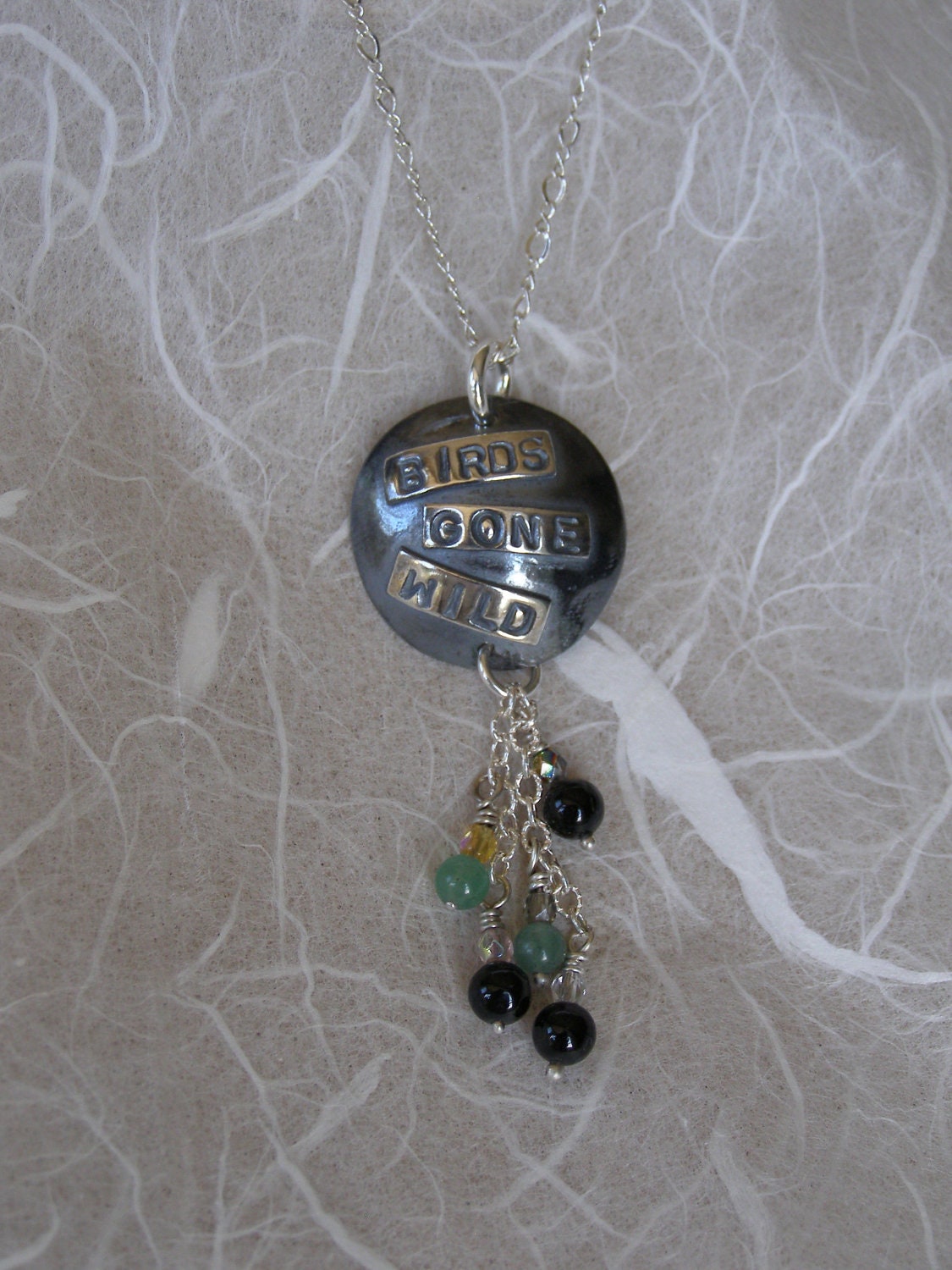 Fine Silver Birds Gone Wild Pendant