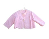 60s Vintage Bed Jacket Pink, Quilted Nightgown Jacket, Dorman of California, fits most