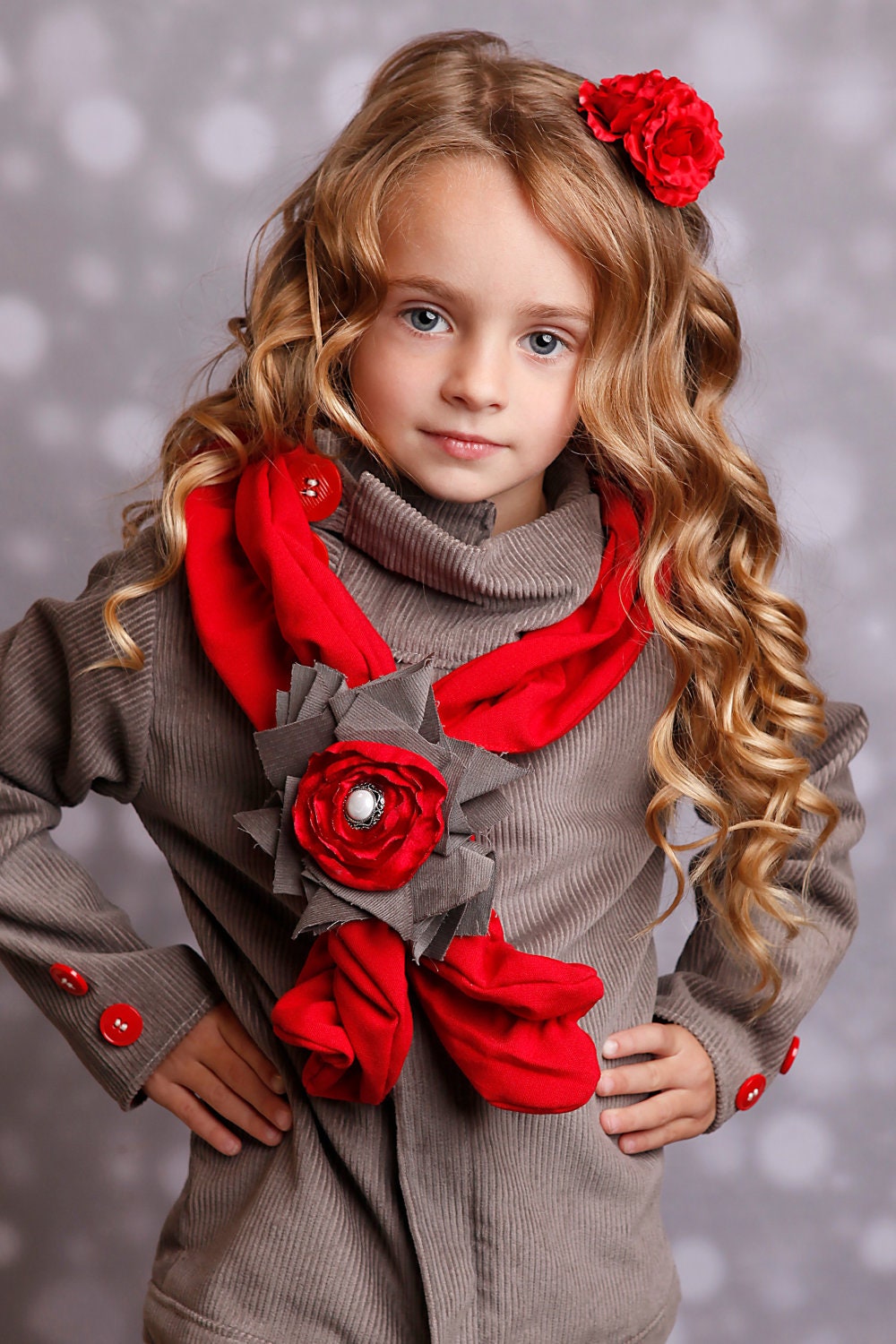 Fall Winter 2012-Little Girl Chic Urban Style Gray Corduroy Weekender Jacket/Coat-Fully Lined with a Zipper 12m, 18m, 2T, 3T, 4T, 5T