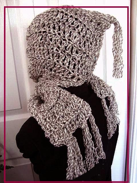 INSTANT DOWNLOAD Crochet Pattern PDF 201-Hooded Scarf for Beginners-make it any size- Permission to sell your finished items.