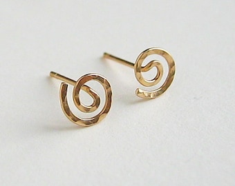 14k Gold Fill Sun Swirl Studs