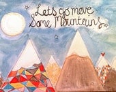 Mountains wall art print