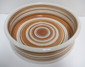 Handmade Ceramic Dog Bowl - Porcelain  - 1 gallon - Terra Cotta and Grey