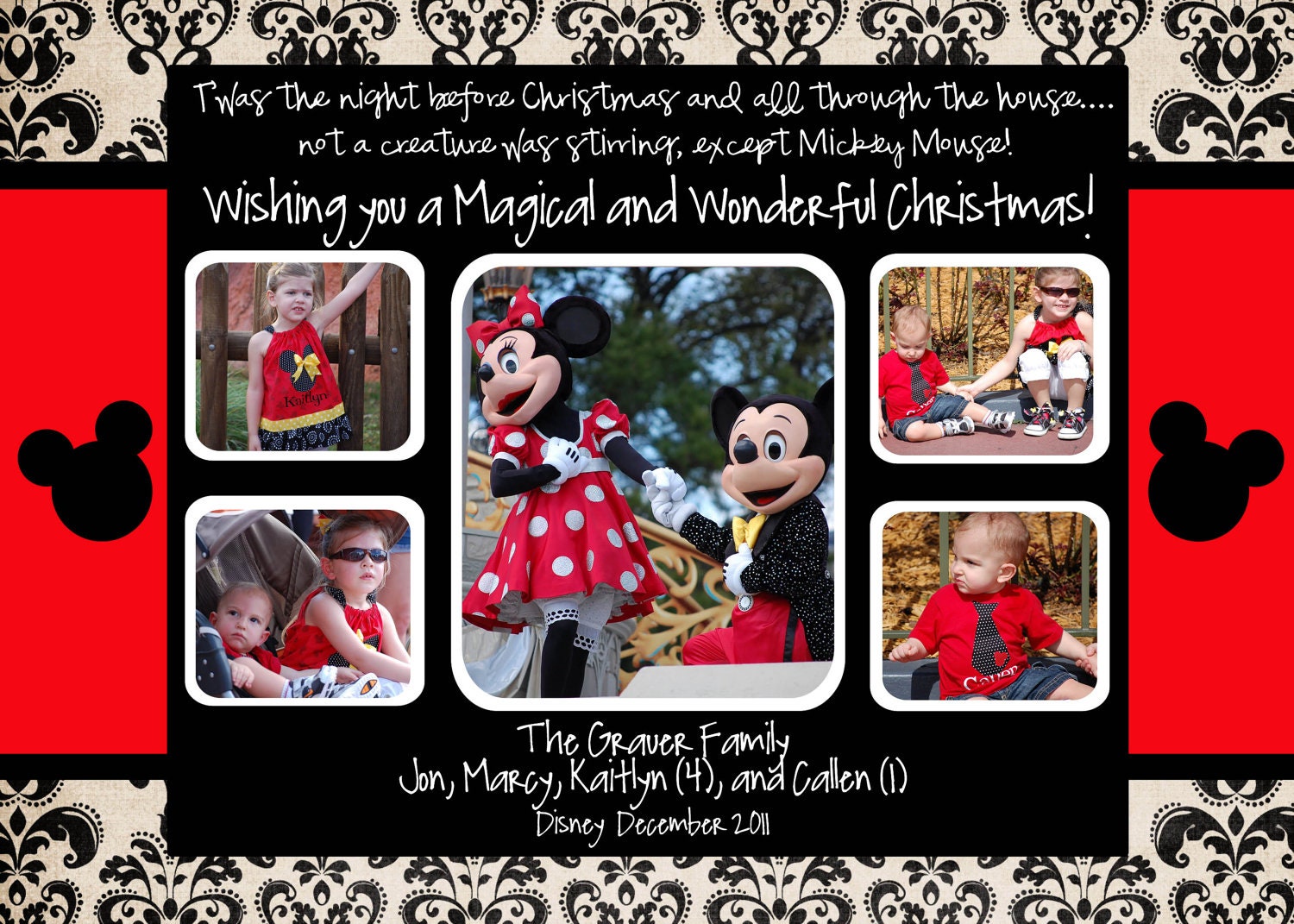 Disney Damask Christmas Photocard Il_570xn