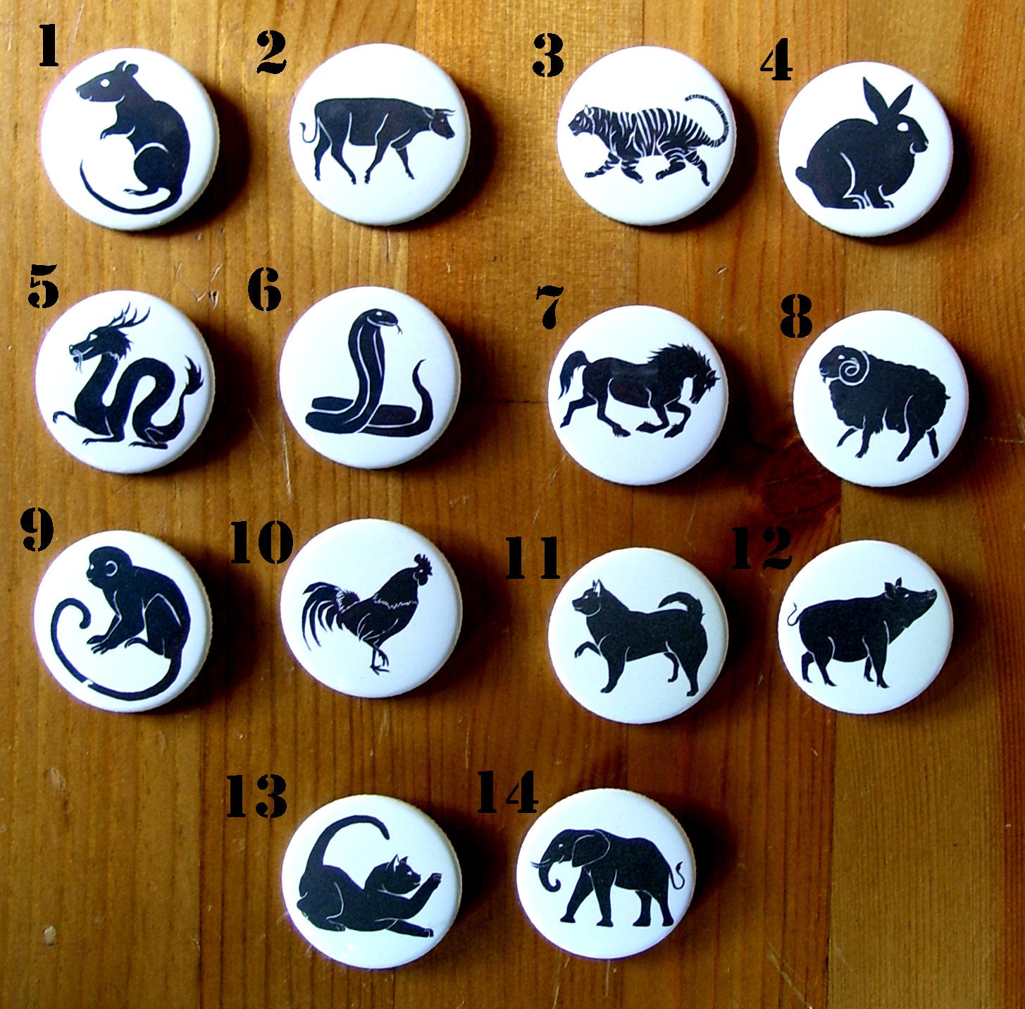 Glow-in-the-Dark Zodiac Button White (1 button)