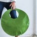 Large leather tote bag, large clutch, circle handbag fuchsia handbag, green handbag