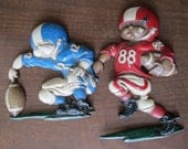 Vintage Metal Football Player Wall Hangings