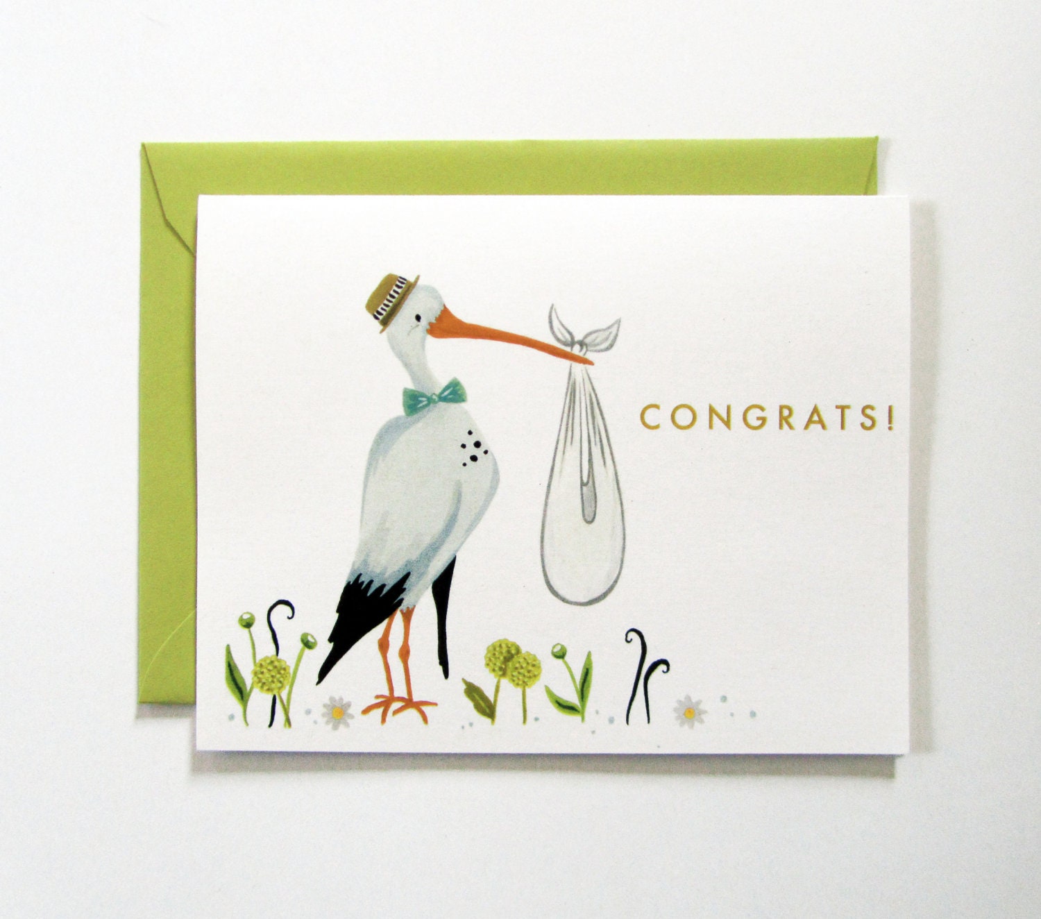 Baby Congrats Card (A2 size with matching envelope)