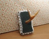 Deer Antler Hook // Jewelry Display // Hat Rack // Wall Decor // Green // Brown // Lace // Natural // Hanging Display // Wall Decor