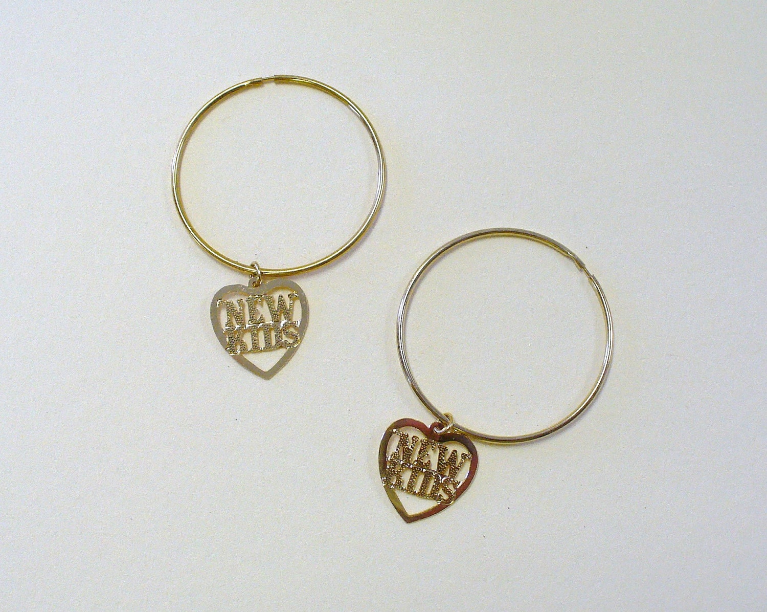 Vintage NKOTB New Kids Hoop Earrings DEADSTOCK