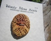 Carved Tree Button- Hand Carved Artisan Tree of Life Button
