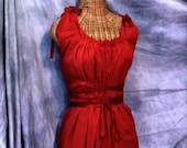 Little Red Dress Corset Ren Faire, Custom Renaissance Fashion Riding Hood