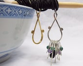 Stitch marker keeper pendant necklace -  for both ring and split markers
