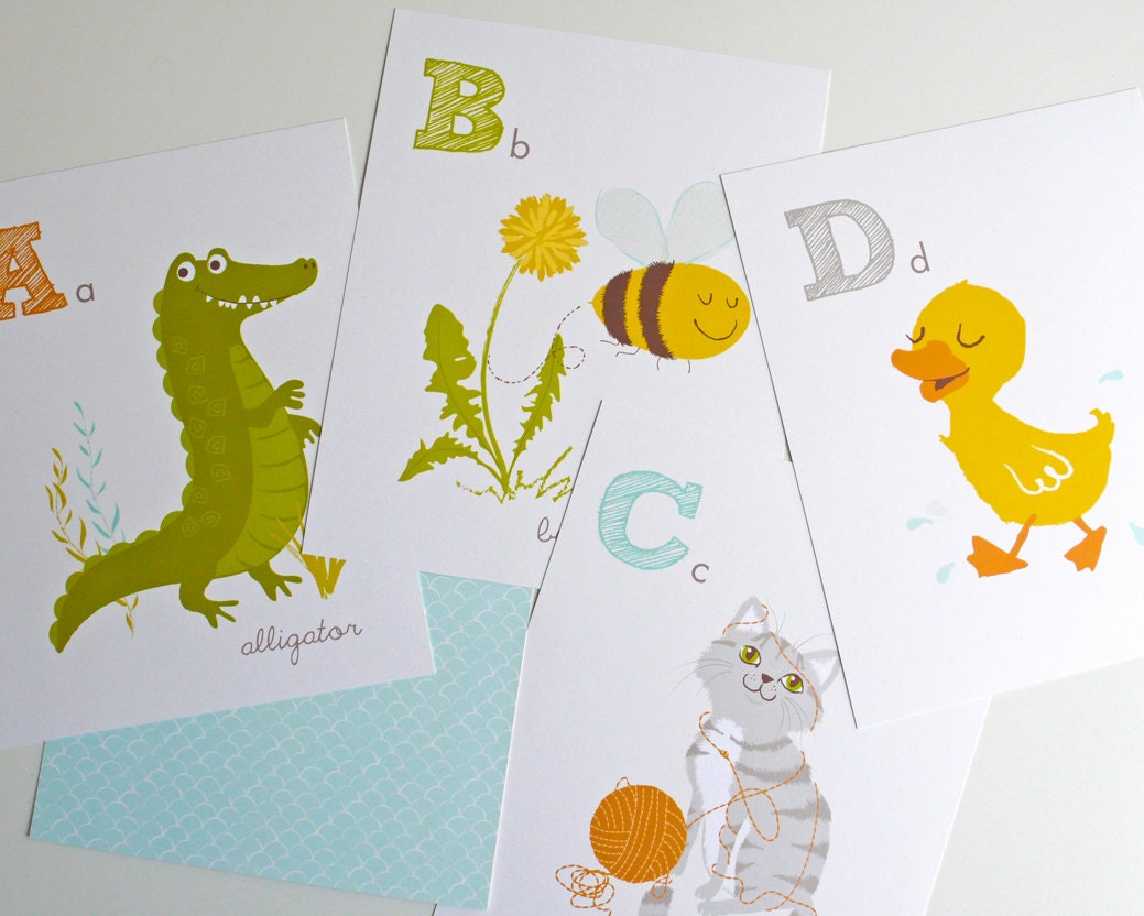 ALPHABET 26 CARD SET - Alligator to Zebra