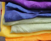 Rainbow 30 X 30 Play Silk, Playsilk, Play Cloth Waldorf Inspired Set of 6