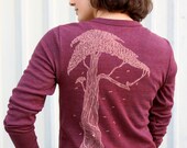 Tree Cardigan - Cranberry or Coffee colored sweater