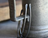 recycled oxidized silver textured post- the amphora petite