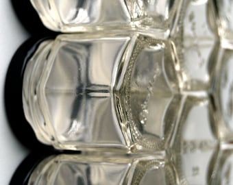 Set of 24 EMPTY jars with BLACK lids hand-stamped with spice names for you to fill with spices from your pantry.
