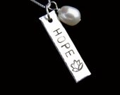 SALE - HOPE Sterling Silver Necklace - Custom  Hand Stamped