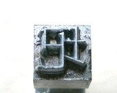 Vintage Japanese Typewriter Key Stamp Bridge, Bank in Showa Period