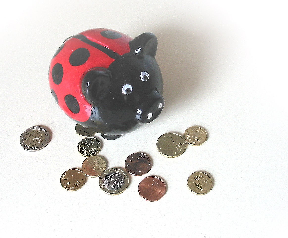 Piggy Bank - Lady Bug