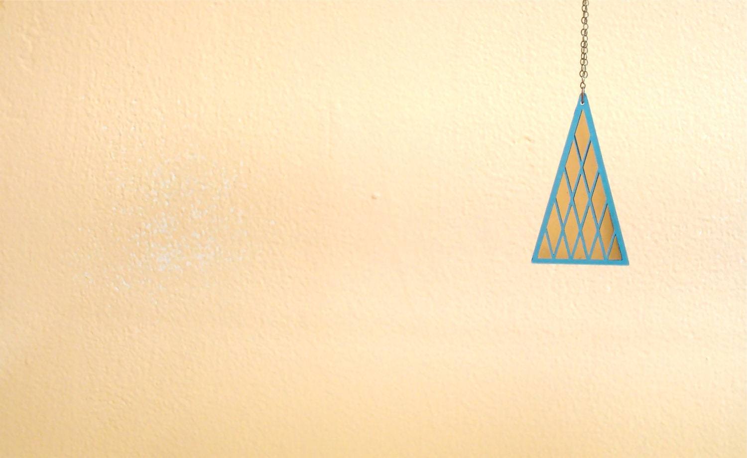 triangle face (mirrored triangle, double-sided pendant)