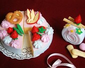 DIY felt fruit double layer cake  Kit Package- K- F34