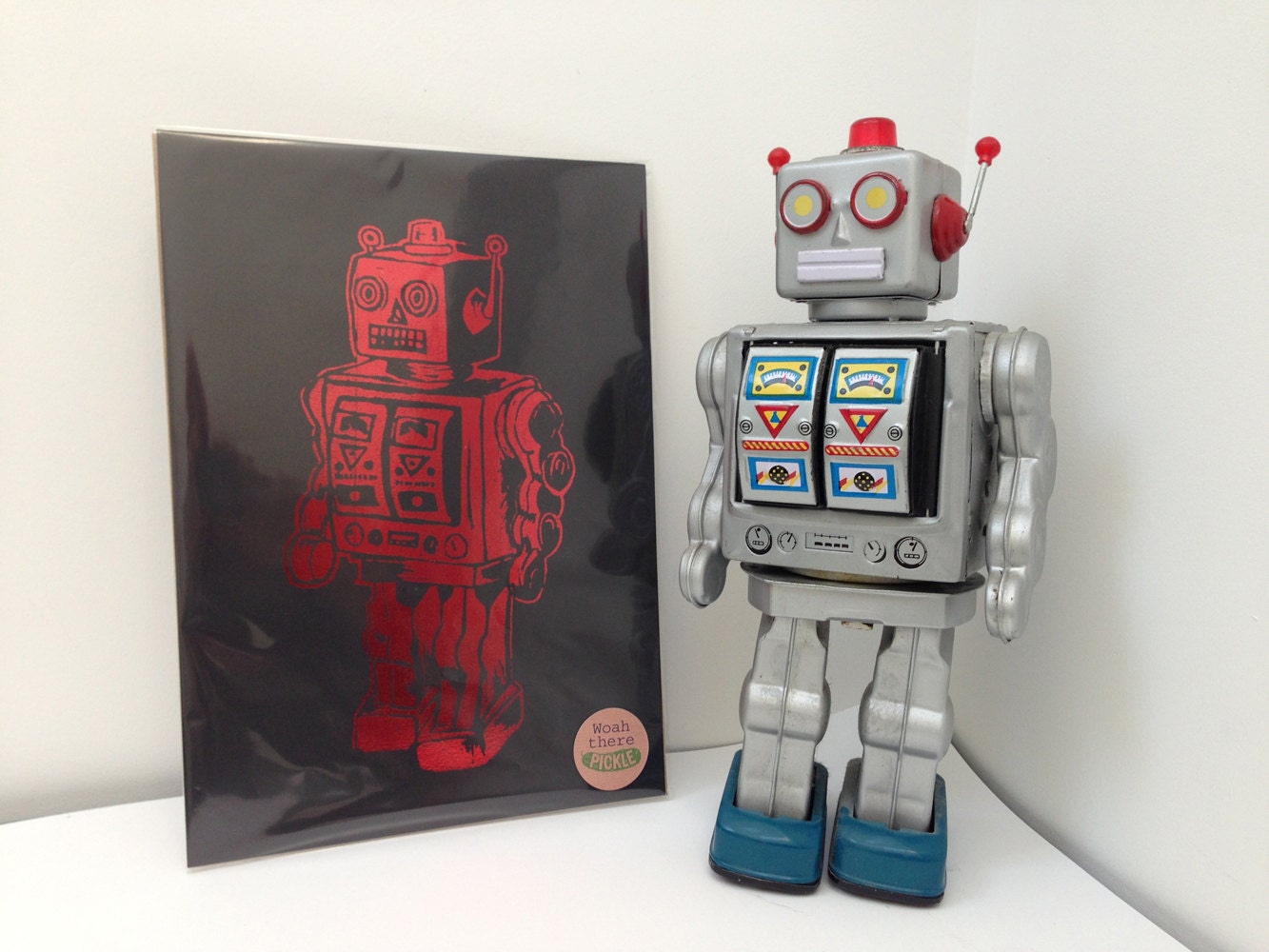 80s Robot Foil Print