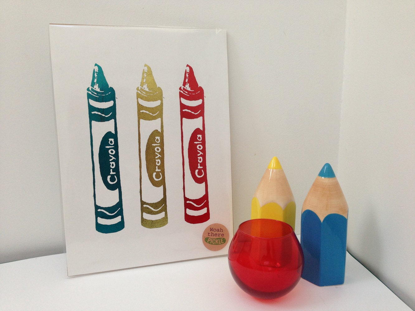 Crayons Foil Print