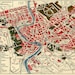 Vintage European Italy Map Print "Modern Rome" Europe Travel Print Italian Vintage Print
