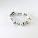 Cream Conch Bracelet Conch Beads Rondelles White Glass Pearls Silver Beads Beaded Handmade