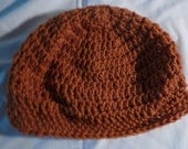 Hand Crocheted Beanie Unisex Rust