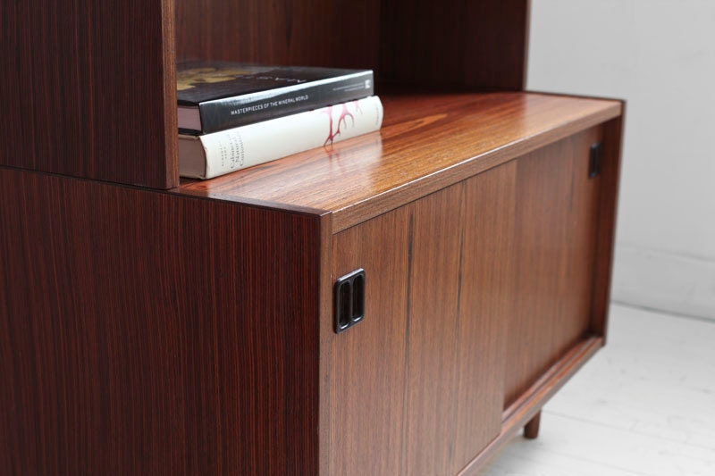 On Hold until March 5th - Mid Century Danish Rosewood Wall Unit - Credenza, Hutch, Cabinet, Modern, Wood