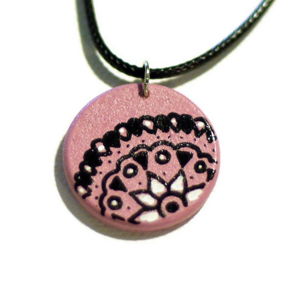 Unique Hand Painted Art Pendant Necklace
