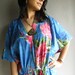 Indigo Blue Floral - Nursing Kaftan - Perfect as loungewear, as beachwear, gift for moms and to be moms and more