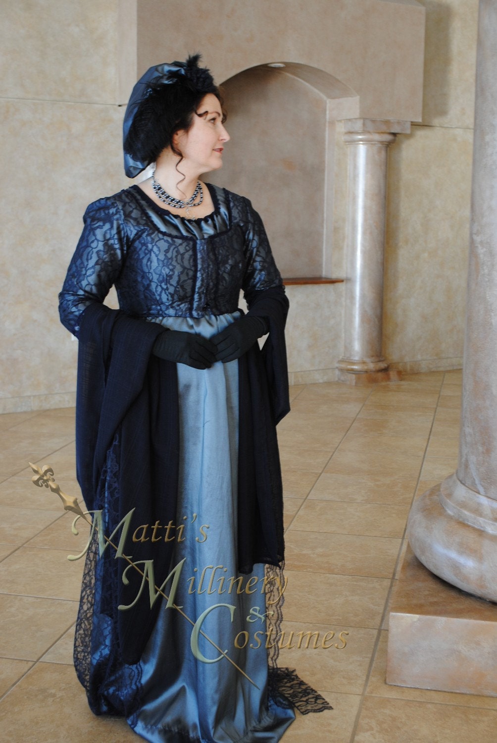 CUSTOM Evening Formal Regency Jane Austen Ball Gown Dress in your choice of colors