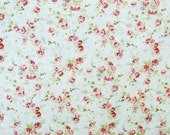 Japanese, Shabby Chic, ANTIQUE ROSES, Mini Roses in Cream, 1/2 Yard