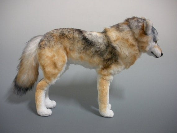 stuffed wolf animal