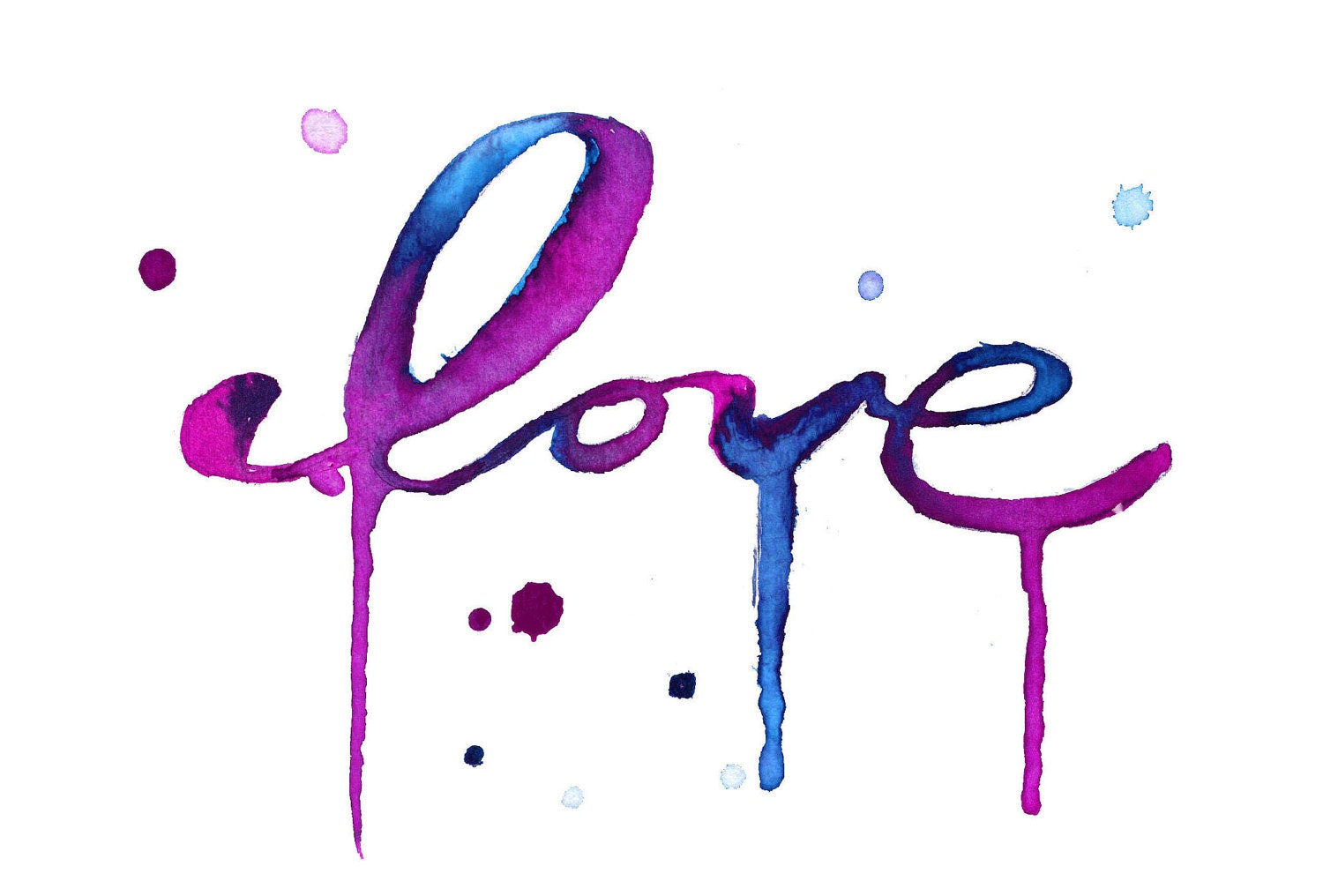 Special Edition Love watercolor print by Jessica Durrant - All profit proceeds will be donated to UNICEF