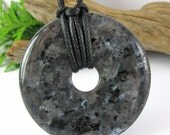Jack Frost Nursing Necklace - 50mm Larvikite Breastfeeding Necklace