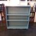 Vintage 1960s Petite Rustic Shale Grey Bookshelf