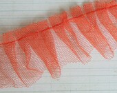 Pleated Tulle Pumpkin Trim 1 Yard