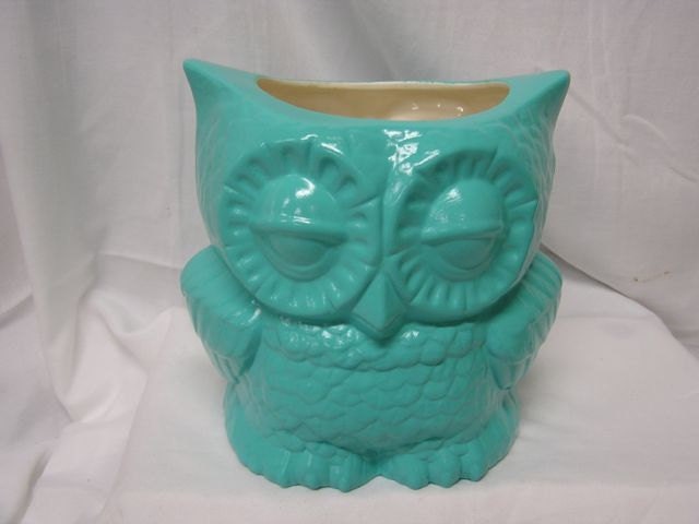 Tootsie Pop Owl Desk Vase Turquoise