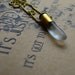 Tumbled Quartz Crystal Bullet Pendant Necklace Beach Glass