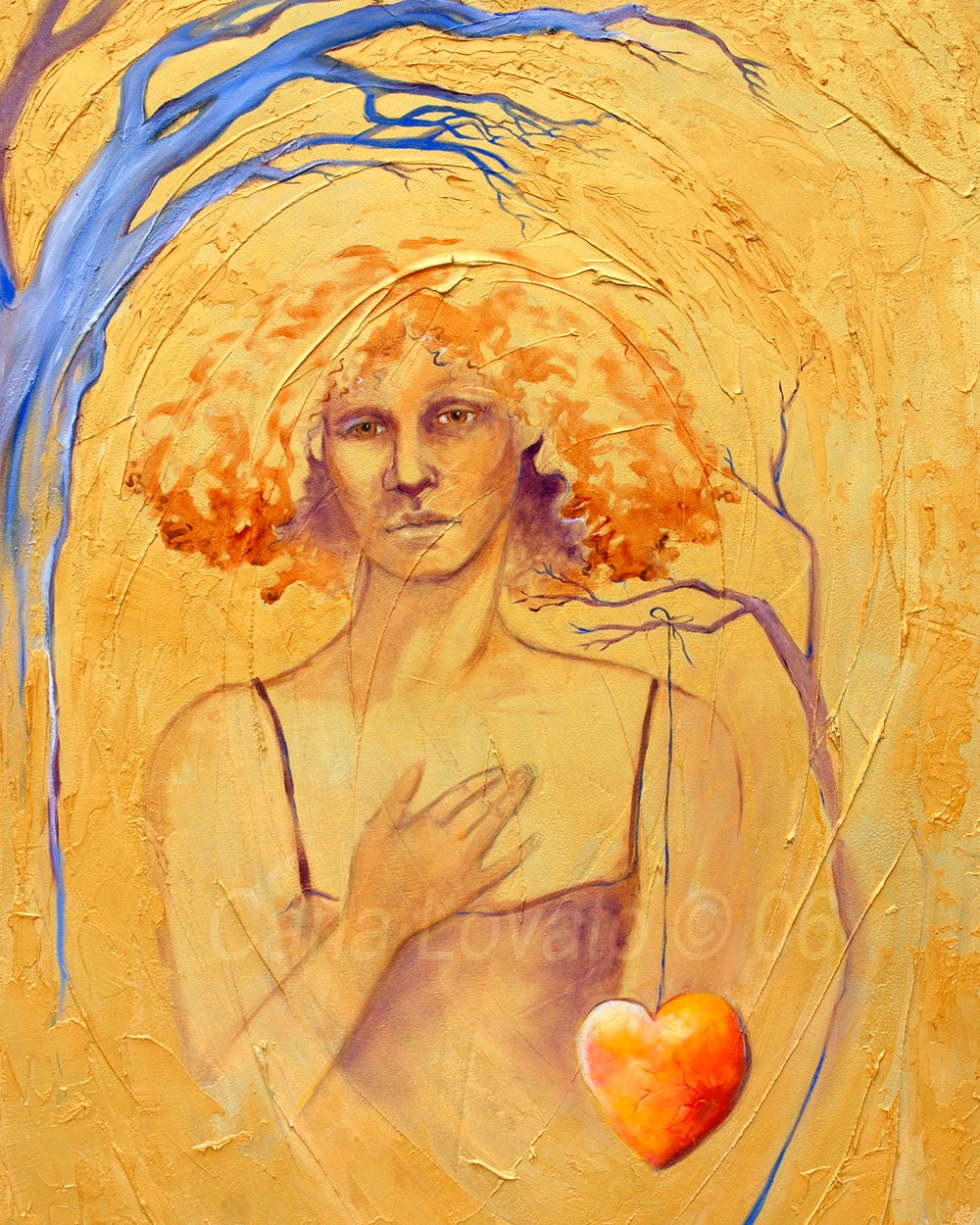 Oil Painting Goddess art - Giclee Print - Wandering Heart spirit painting