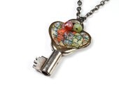 Steampunk Necklace // VINTAGE Heart Shaped Key - Greece Pendant Necklace - Jewelry by Steampunk Vintage Design