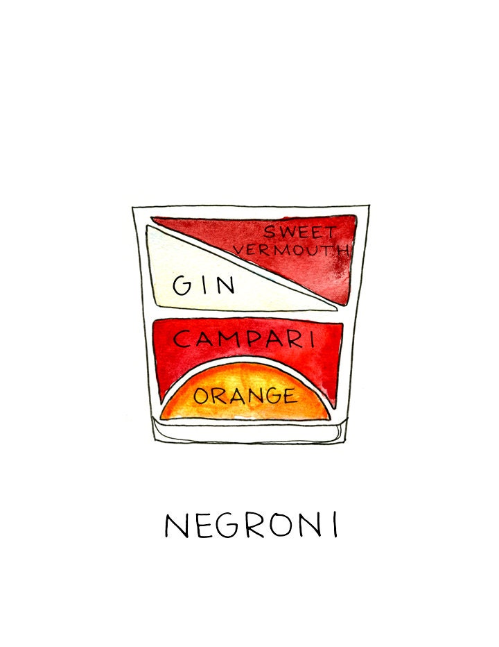 Negroni Cocktail Diagram