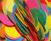 Bright Spots ... Round Tags . 100 Pieces . Blank . Colorful Floss . Neon . Mix . Assortment . Multicolor . Fun . Happy
